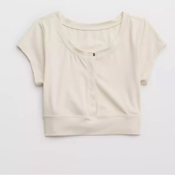 Aerie button down crop top - Picture 1 of 5